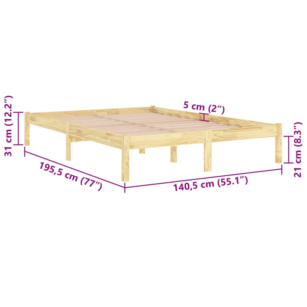 Giroletto in Legno Massello 135x190 cm Double | homemem39