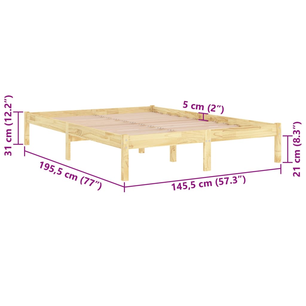 Giroletto in Legno Massello di Pino 140x190 cm | homemem39