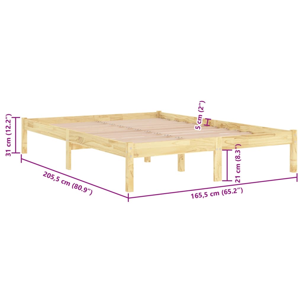 Giroletto in Legno Massello di Pino 160x200 cm | homemem39