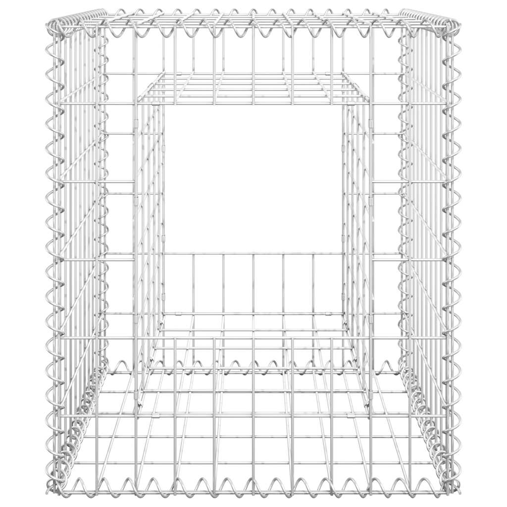 Cesto a Gabbione a Torre 50x50x60 cm in Ferro - homemem39