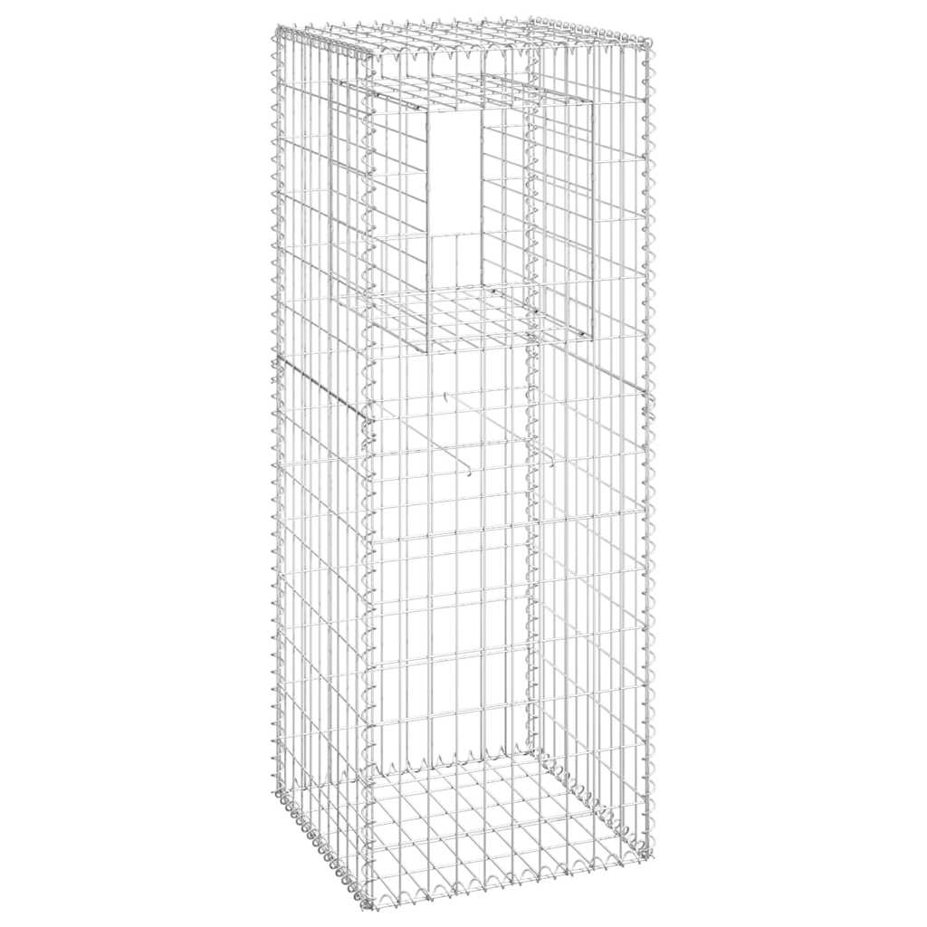 Cesti a Gabbione a Torre 2 pz 50x50x140 cm in Ferro - homemem39