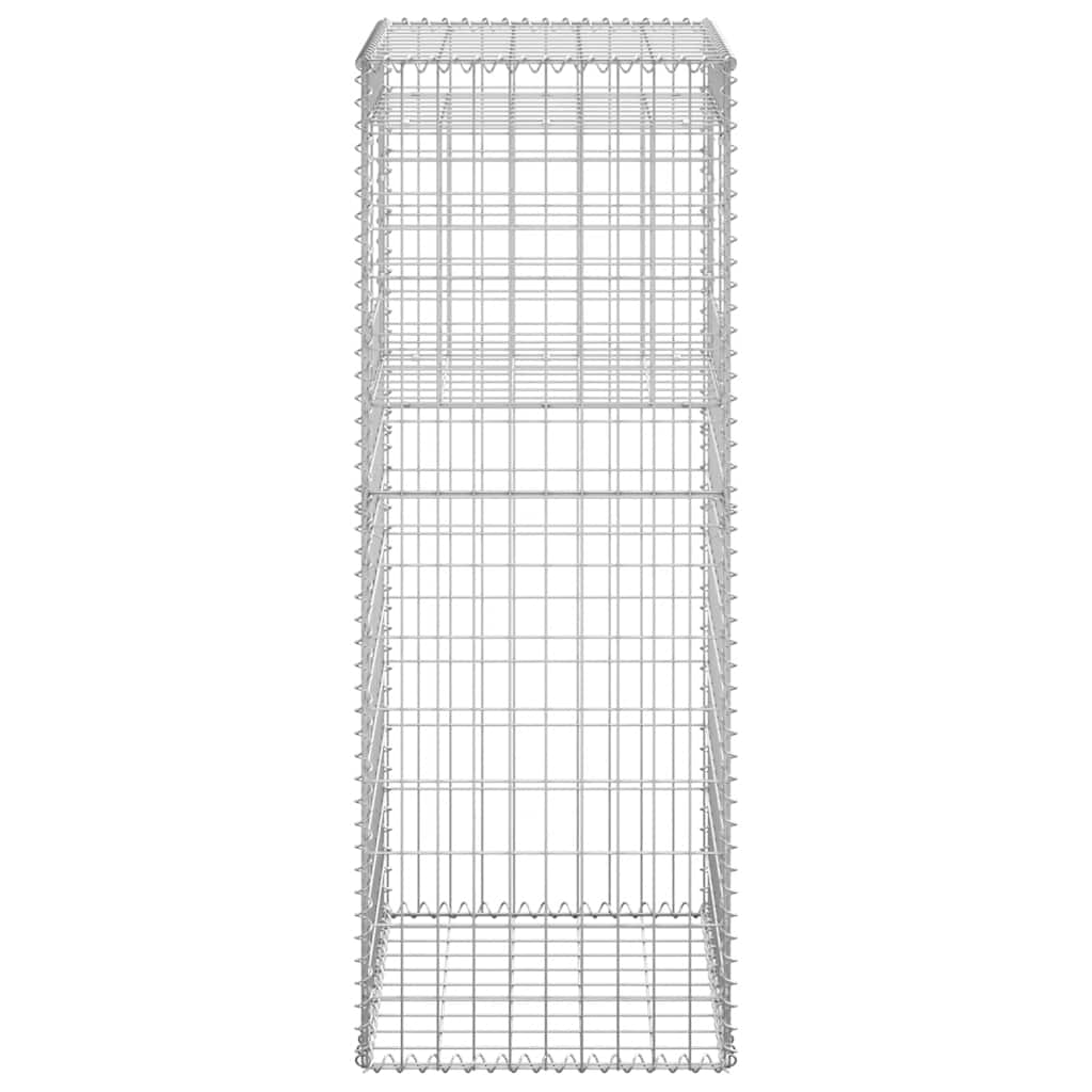Cesti a Gabbione a Torre 2 pz 50x50x140 cm in Ferro - homemem39