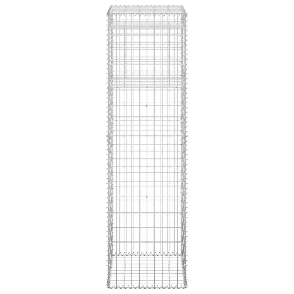 Cesti a Gabbione a Torre 2 pz 50x50x180 cm in Ferro - homemem39