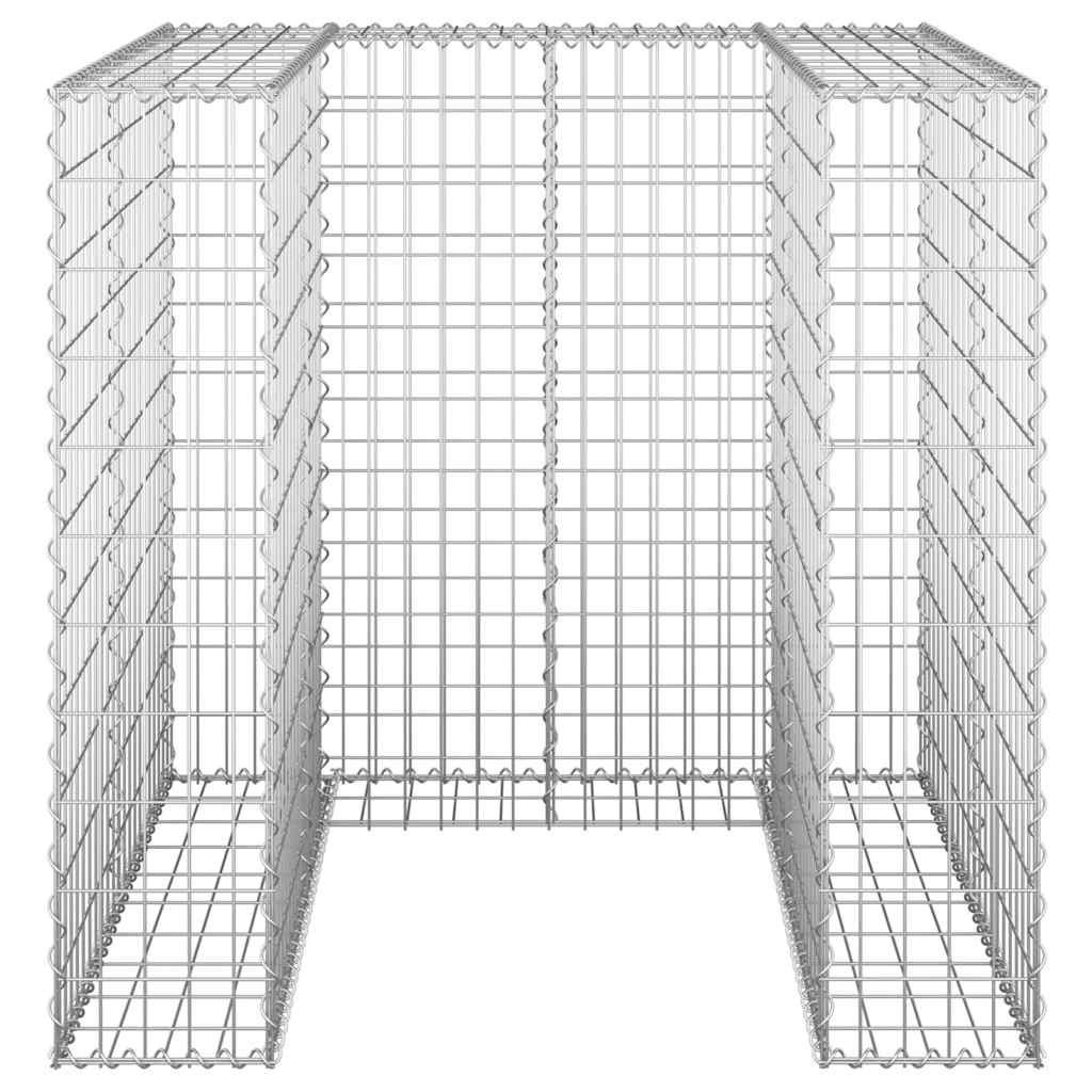 Gabbione per Bidoni in Acciaio Zincato 110x100x110 cm - homemem39