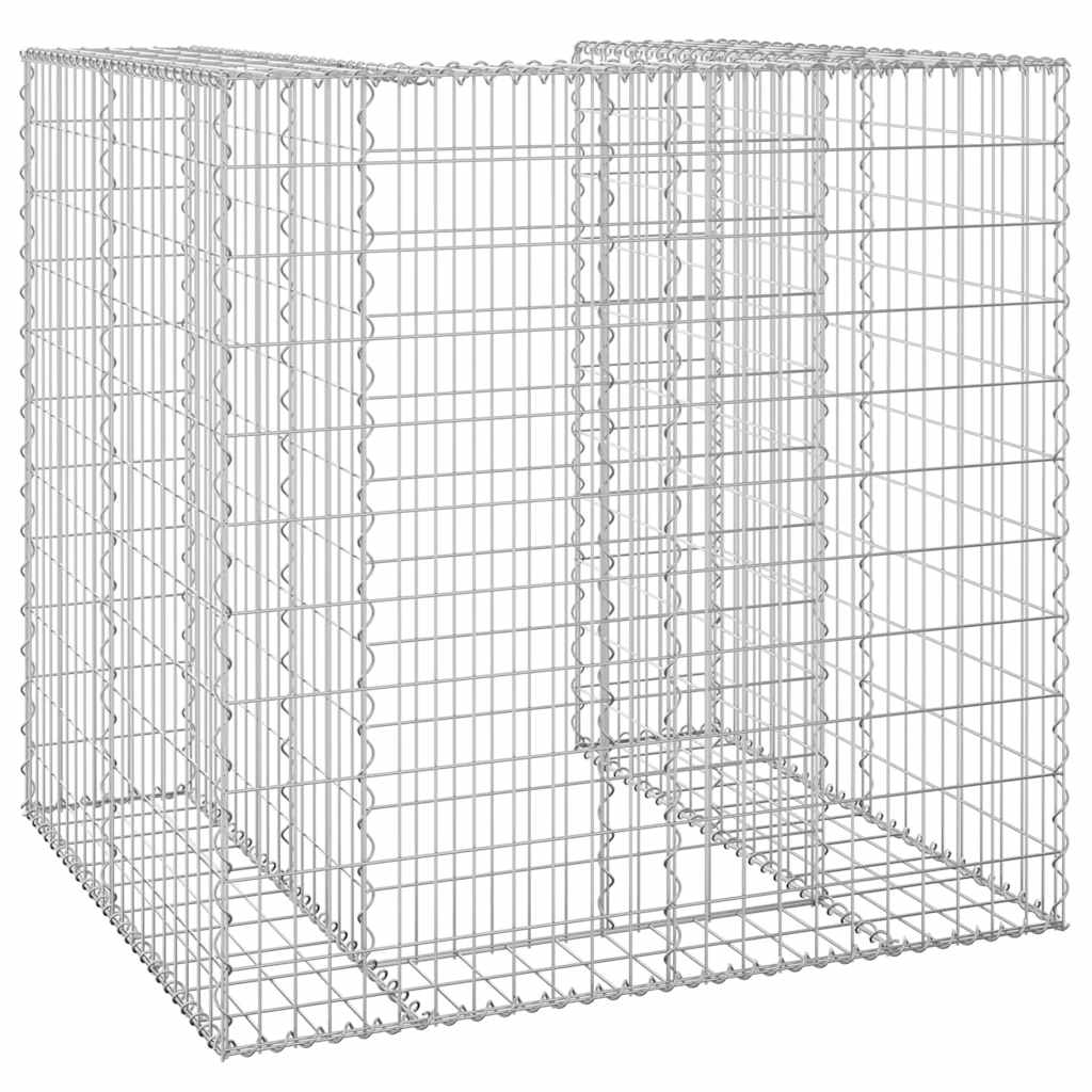 Gabbione per Bidoni in Acciaio Zincato 110x100x110 cm - homemem39