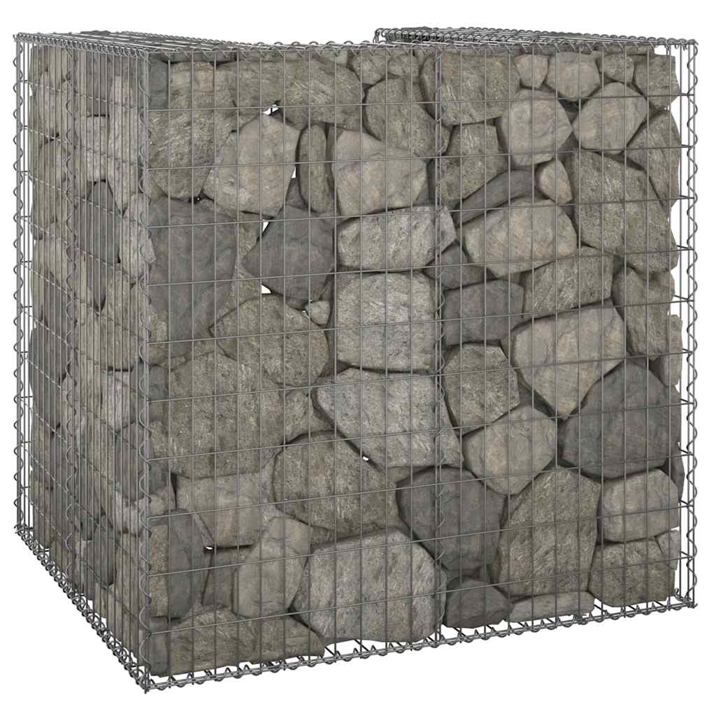Gabbione per Bidoni in Acciaio Zincato 110x100x110 cm - homemem39