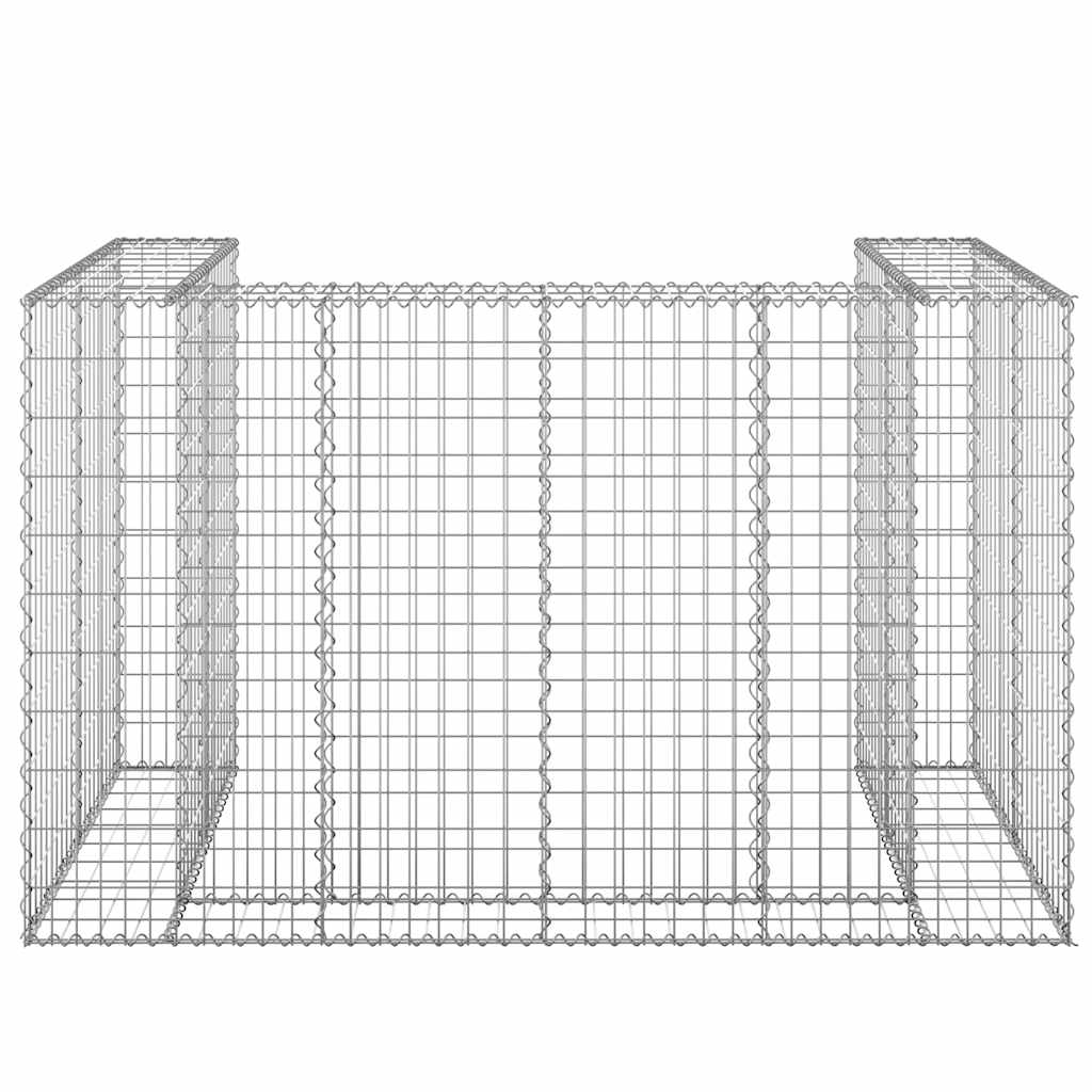Gabbione per Bidoni in Acciaio Zincato 180x100x110 cm - homemem39