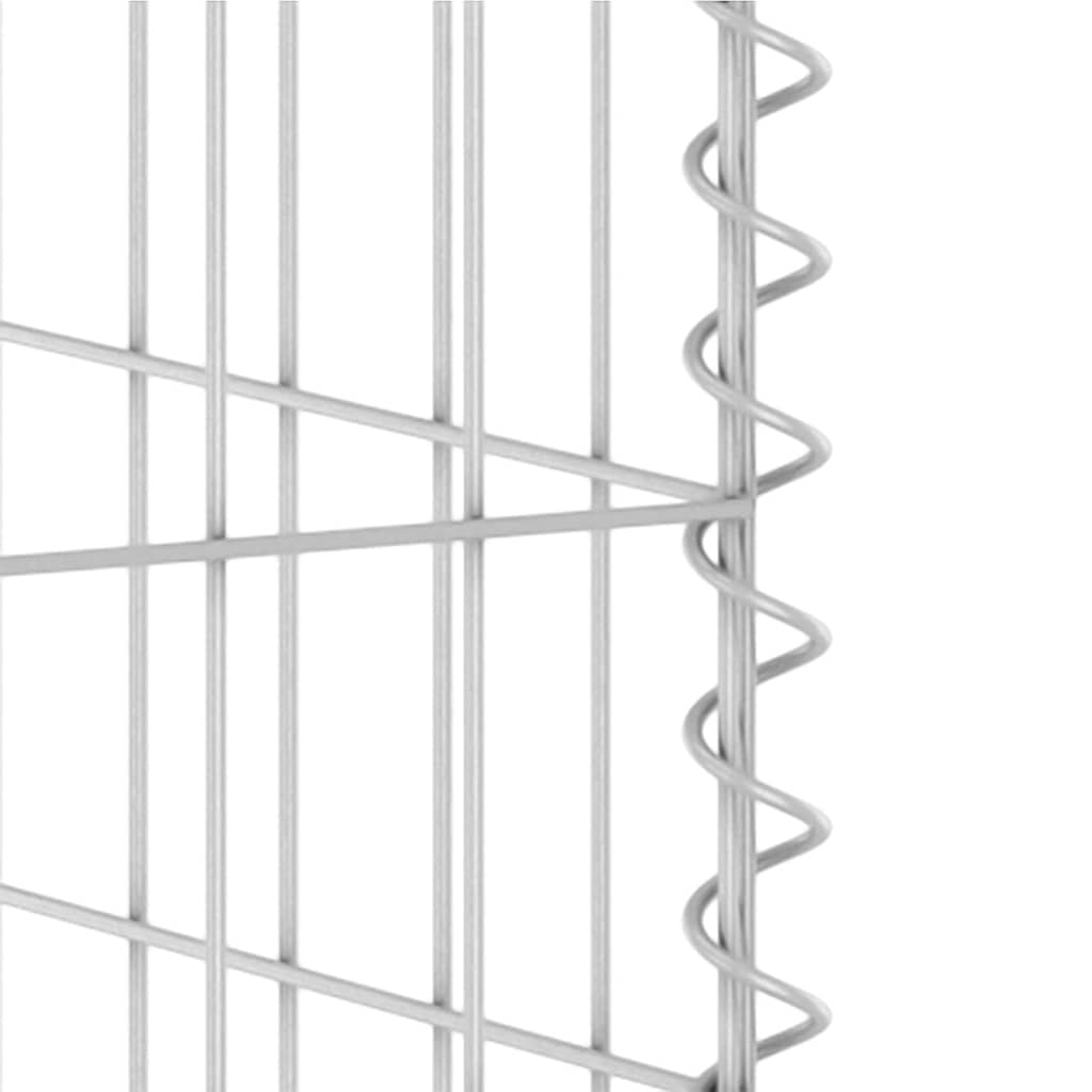 Gabbione per Bidoni in Acciaio Zincato 180x100x110 cm - homemem39