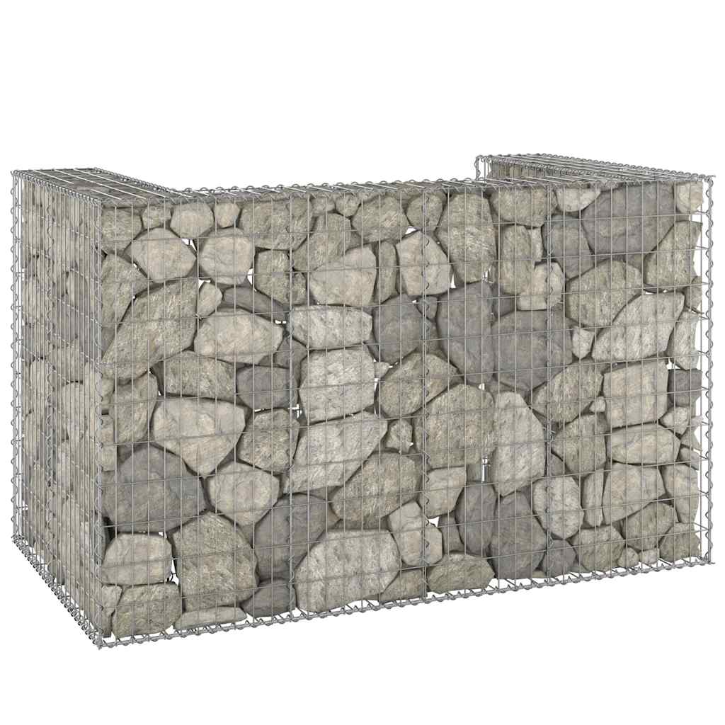 Gabbione per Bidoni in Acciaio Zincato 180x100x110 cm - homemem39