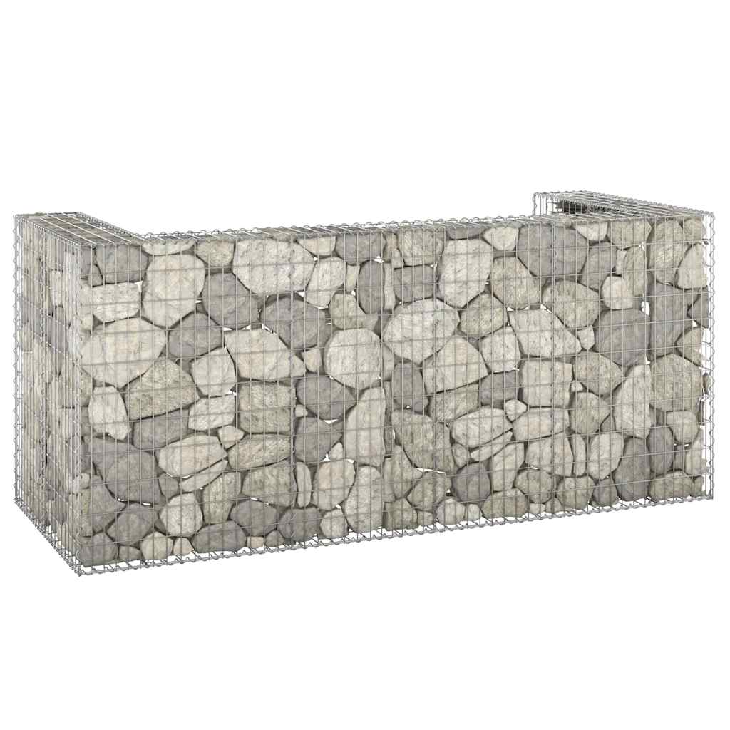 Gabbione per Bidoni in Acciaio Zincato 254x100x110 cm - homemem39