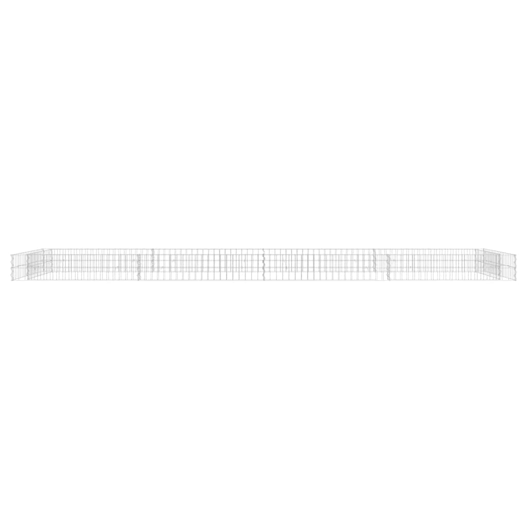 Gabbione Letto Rialzato in Acciaio Zincato 400x100x20 cm - homemem39