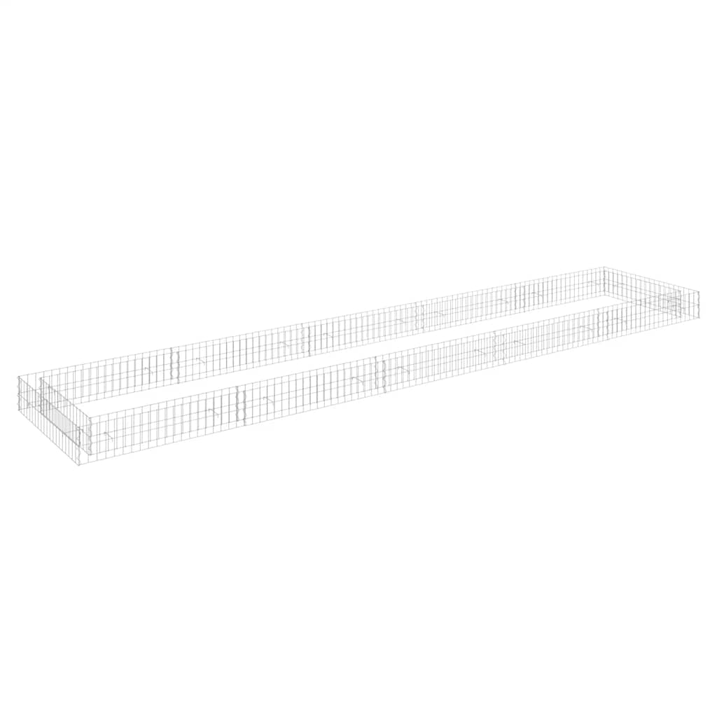 Gabbione Letto Rialzato in Acciaio Zincato 500x100x20 cm - homemem39