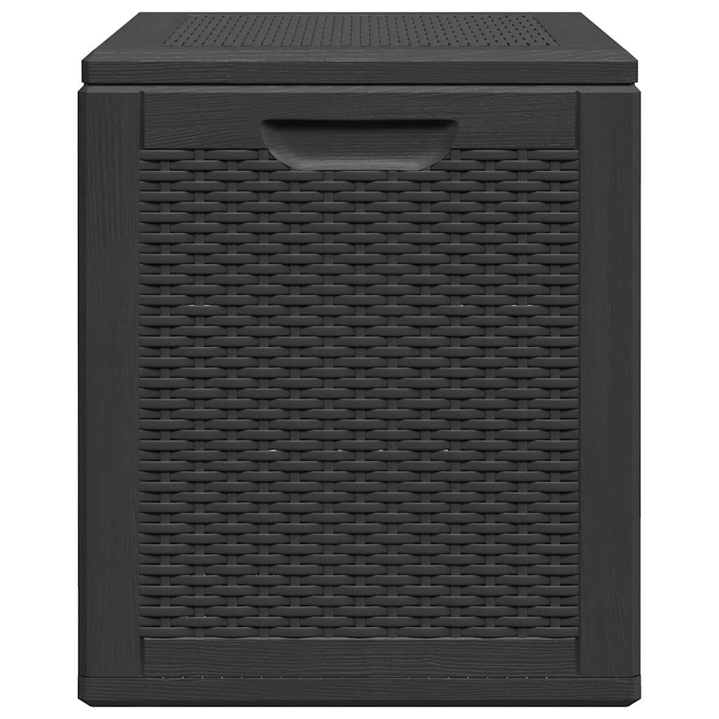 Baule da Giardino 90 L Nero in Rattan PP