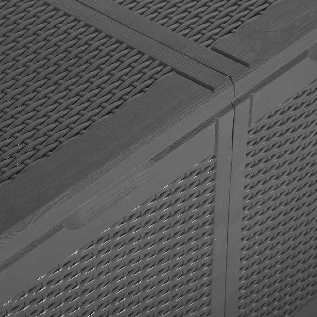 Baule da Giardino 180 L Nero in Rattan PP