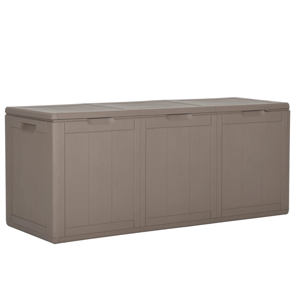 Baule da Giardino 270 L Marrone Aspetto legno in PP