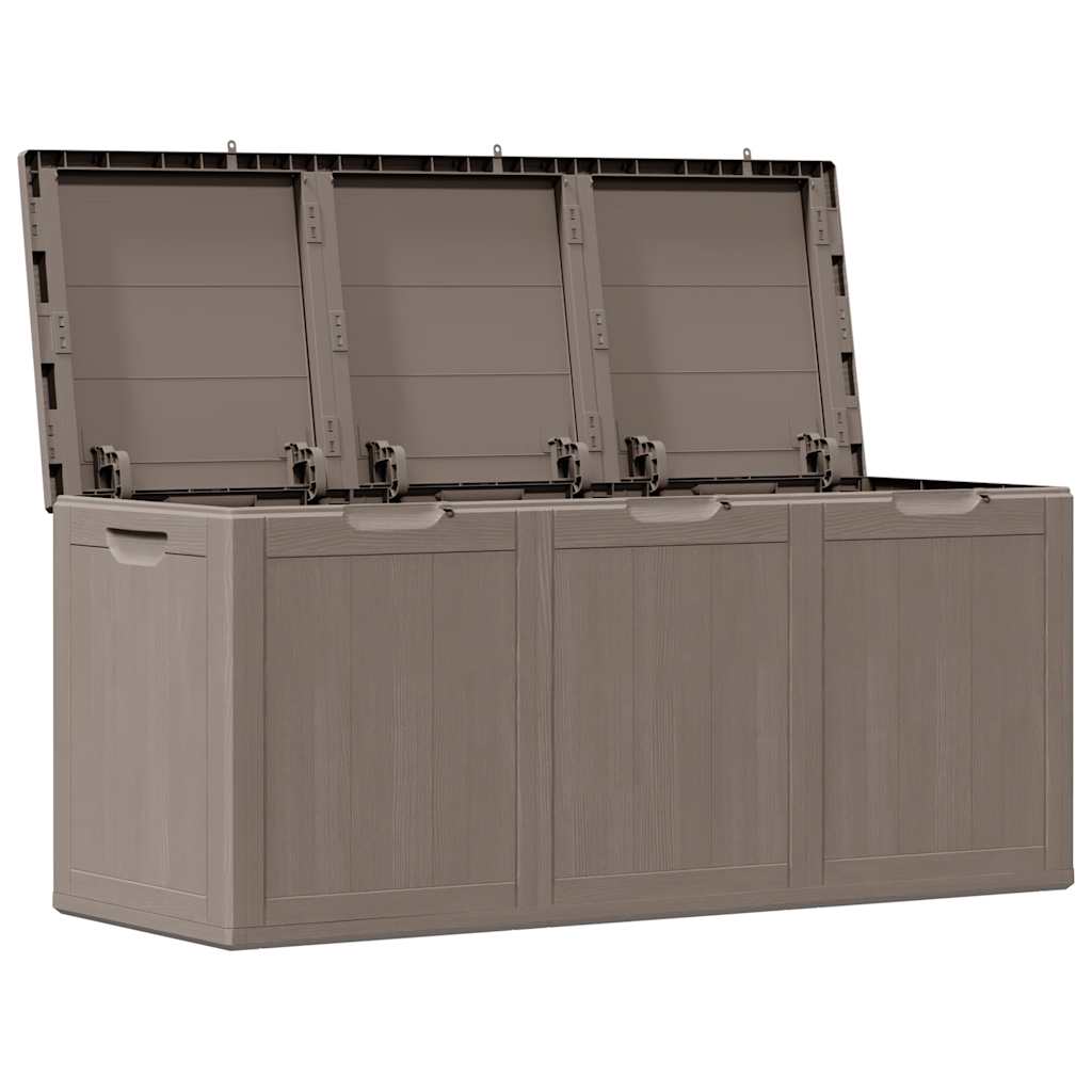 Baule da Giardino 270 L Marrone Aspetto legno in PP