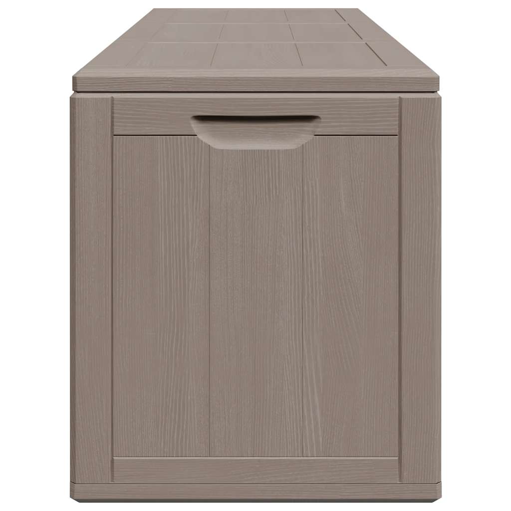 Baule da Giardino 270 L Marrone Aspetto legno in PP