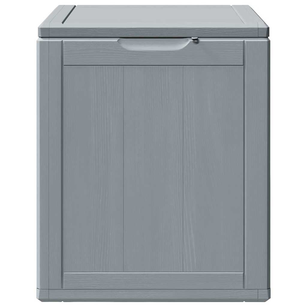 Baule da Giardino 90 L Grigio Aspetto legno in PP