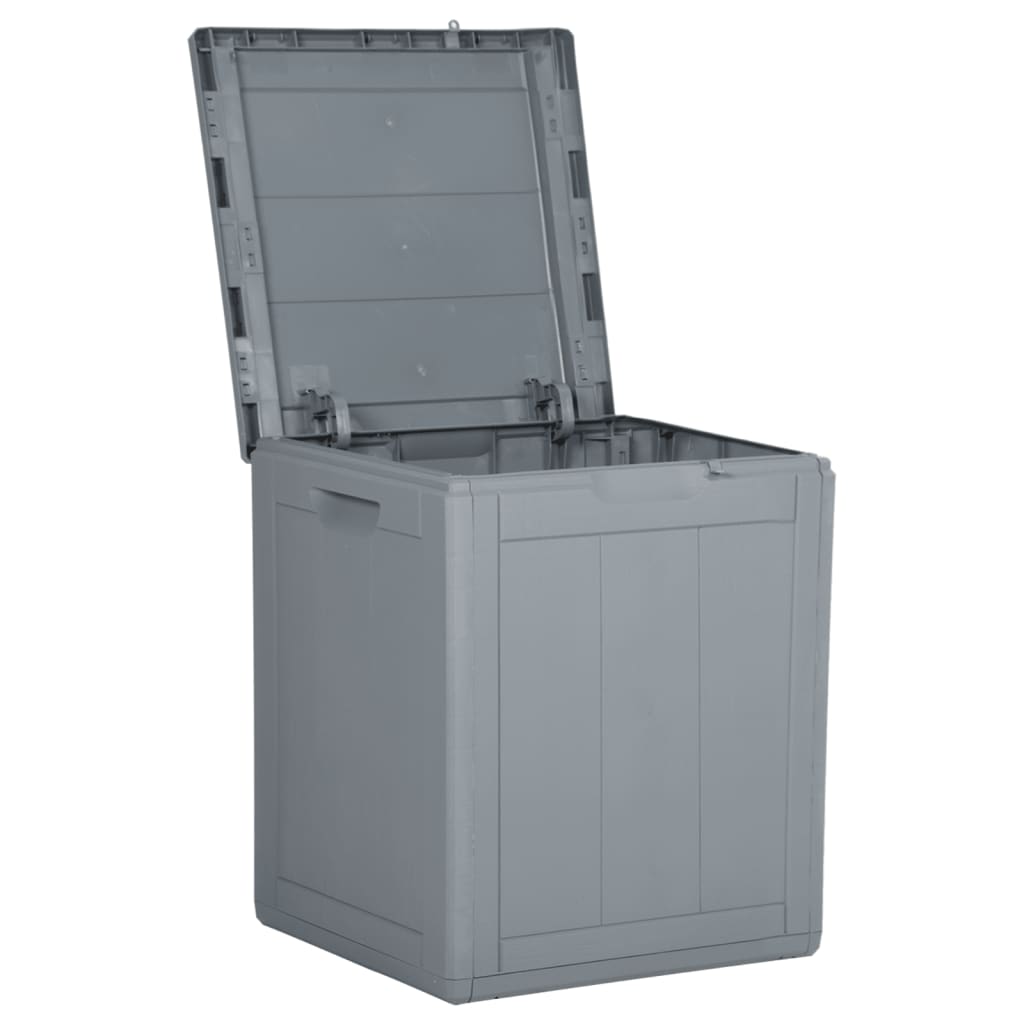 Baule da Giardino 90 L Grigio Aspetto legno in PP
