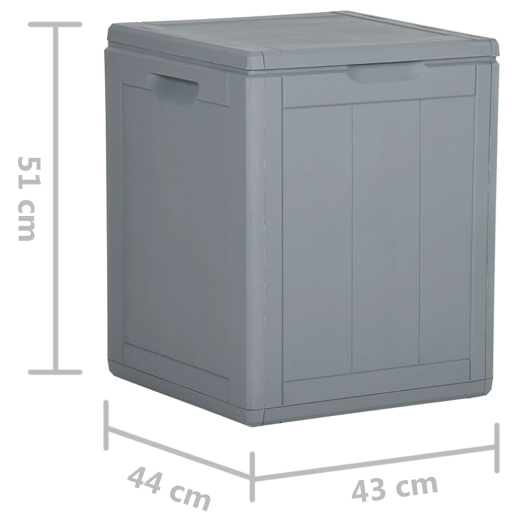 Baule da Giardino 90 L Grigio Aspetto legno in PP