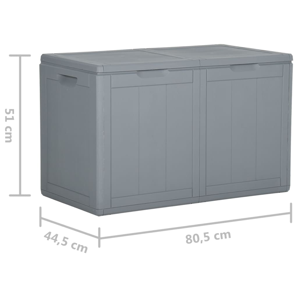 Baule da Giardino 180 L Grigio Aspetto legno in PP