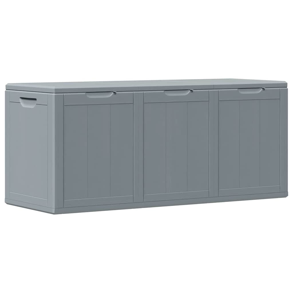 Baule da Giardino 270 L Grigio Aspetto legno in PP