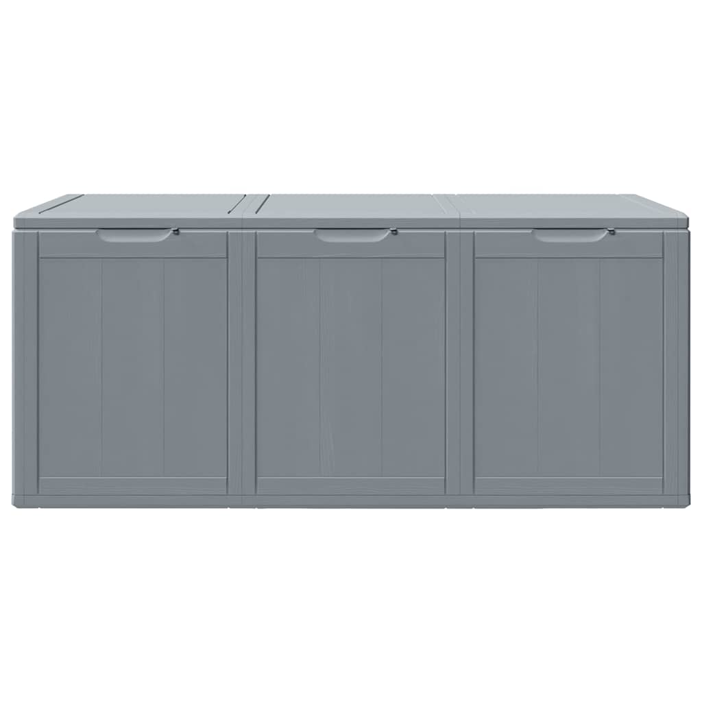 Baule da Giardino 270 L Grigio Aspetto legno in PP