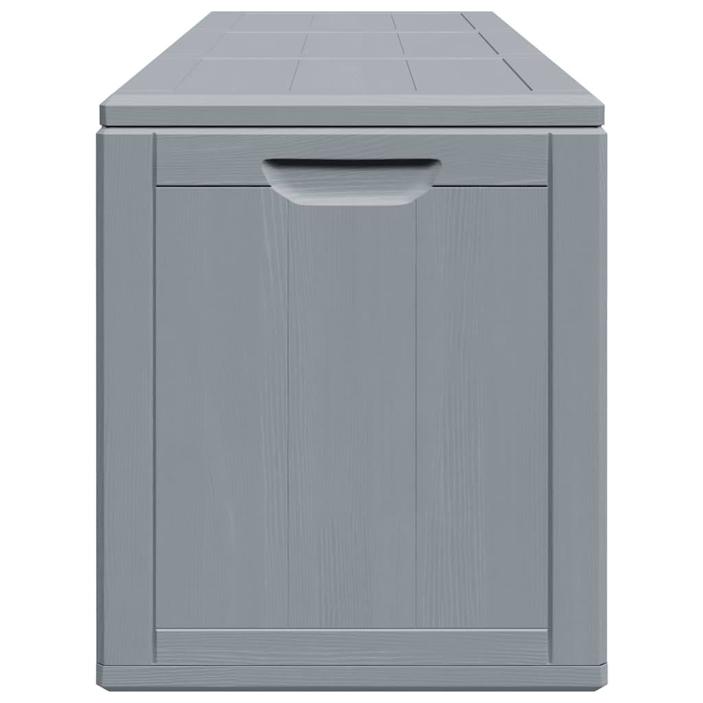 Baule da Giardino 270 L Grigio Aspetto legno in PP