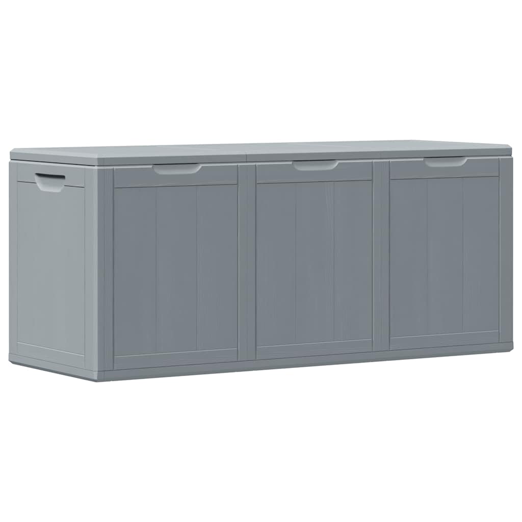 Baule da Giardino 270 L Grigio Aspetto legno in PP