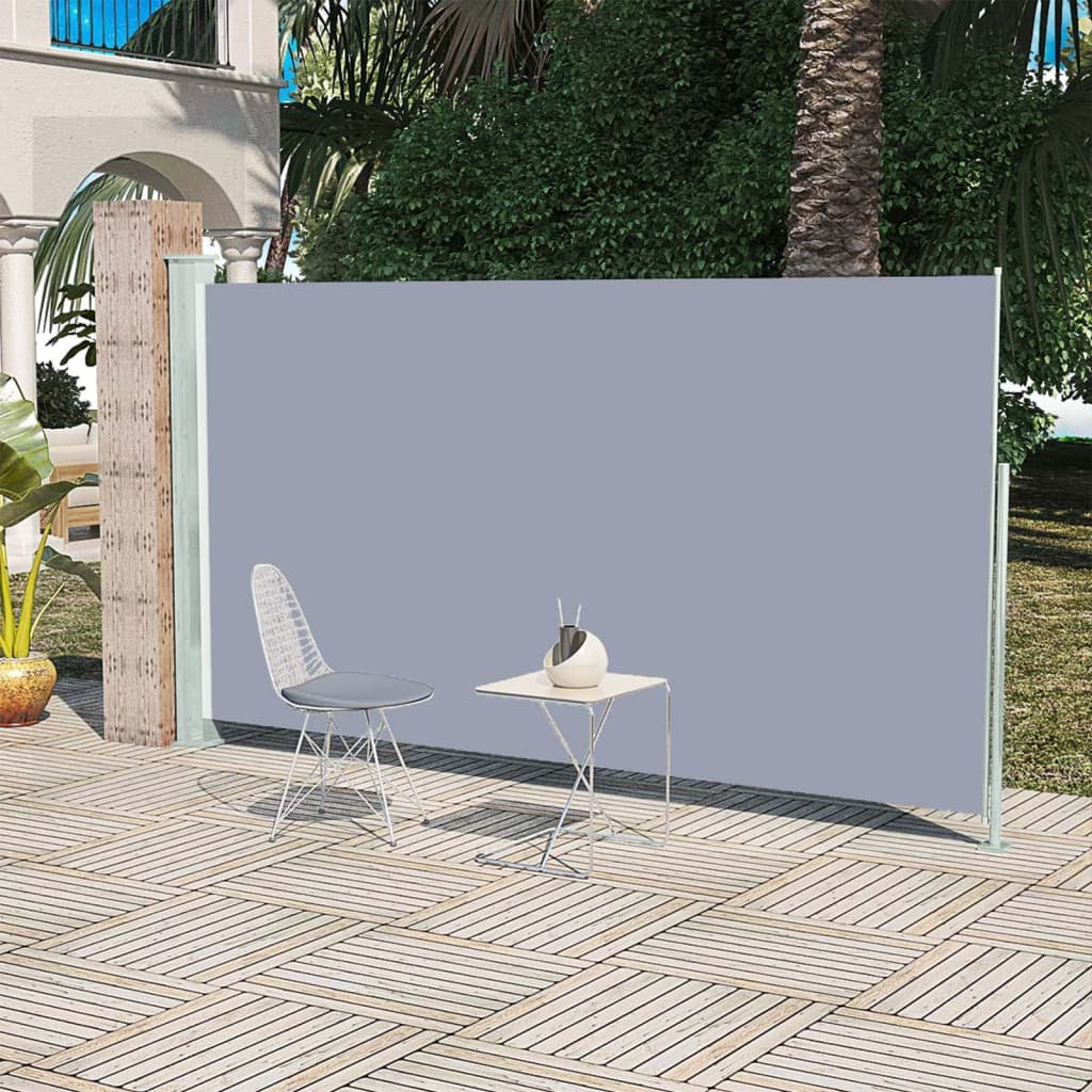 Tenda Laterale Retrattile per Patio 160x300 cm Grigia - homemem39