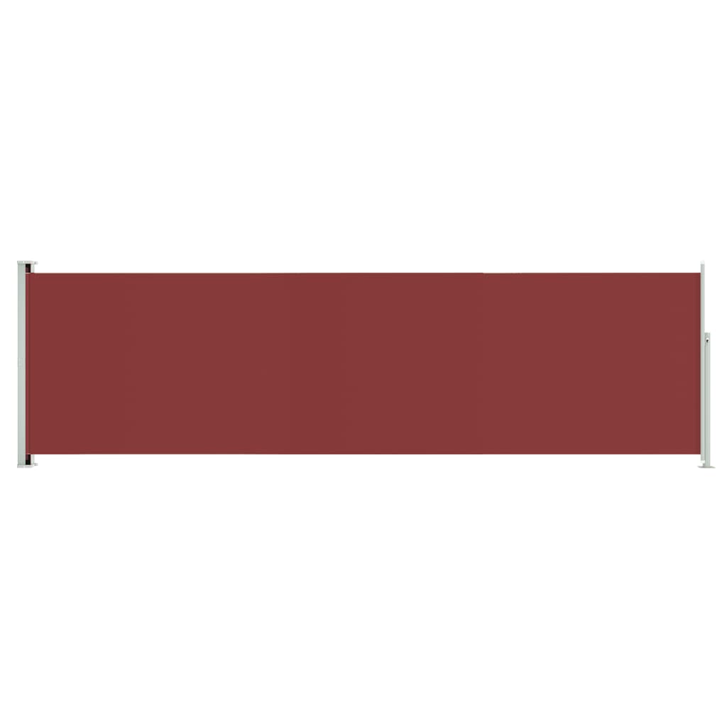 Tenda da Sole Laterale Retrattile per Patio 180x600 cm Rossa - homemem39