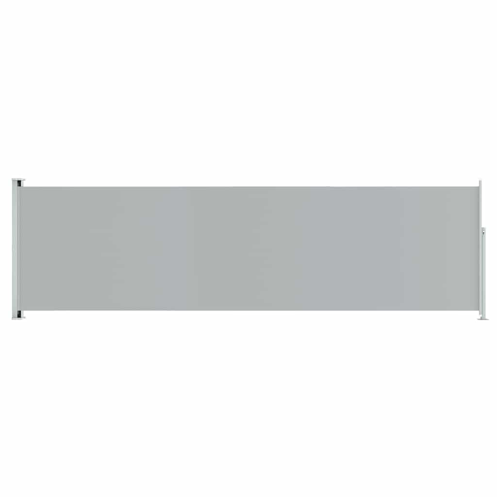 Tenda da Sole Laterale Retrattile per Patio 180x600 cm Grigia - homemem39
