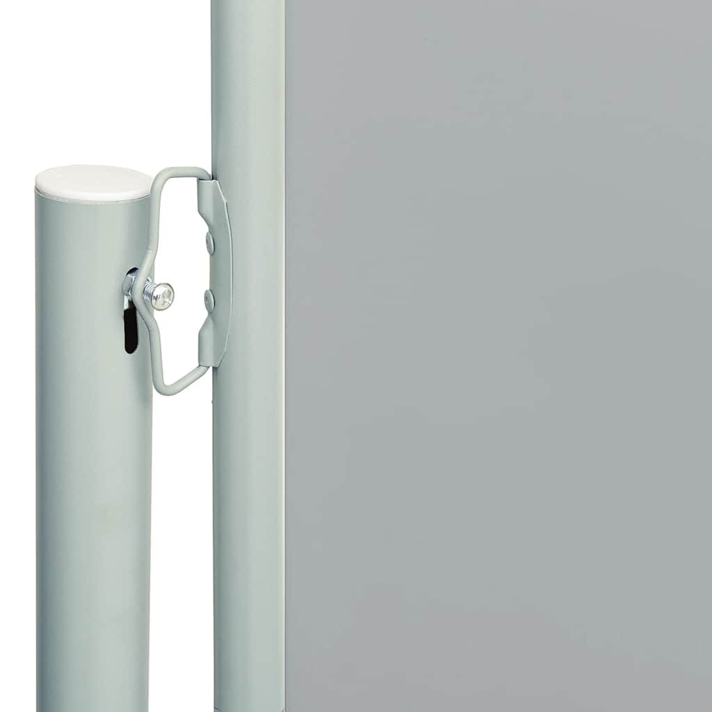Tenda da Sole Laterale Retrattile per Patio 180x600 cm Grigia - homemem39