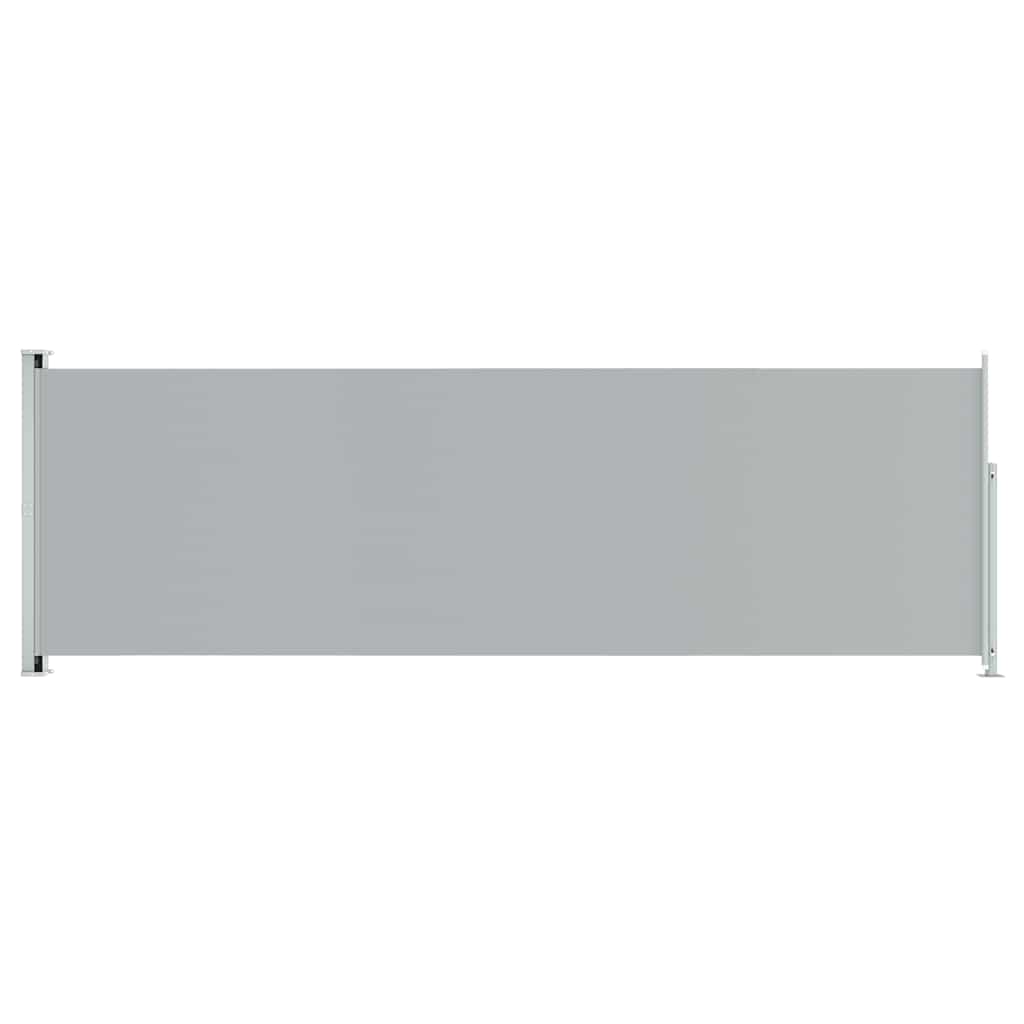 Tenda da Sole Laterale Retrattile per Patio 200x600 cm Grigia - homemem39