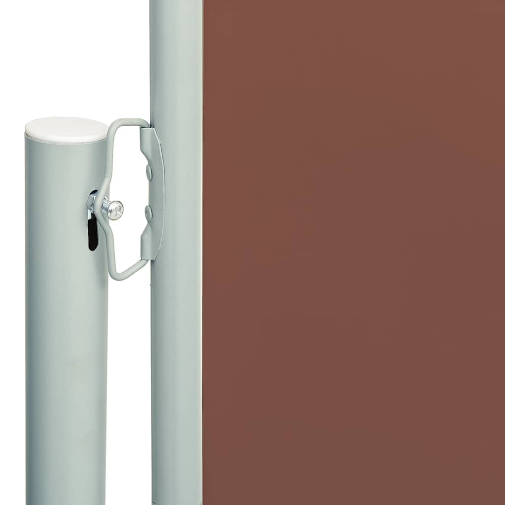 Tenda da Sole Laterale Retrattile per Patio 200x600 cm Marrone - homemem39
