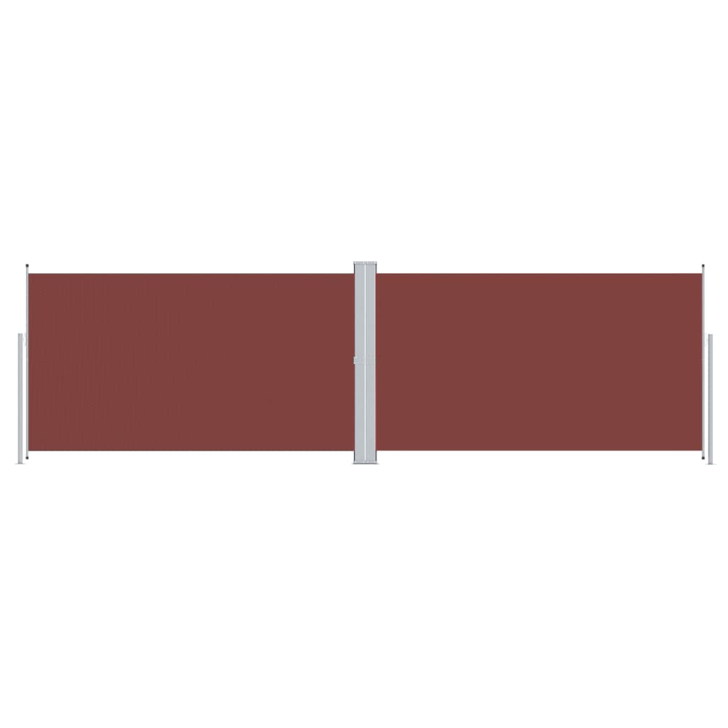 Tenda da Sole Laterale Retrattile Marrone 160x600 cm - homemem39