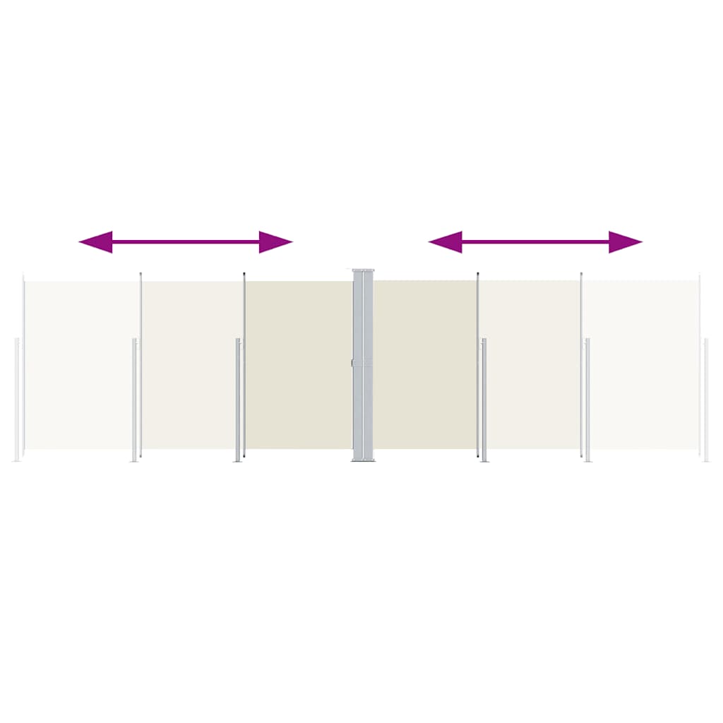 Tenda da Sole Laterale Retrattile Crema 180x600 cm - homemem39