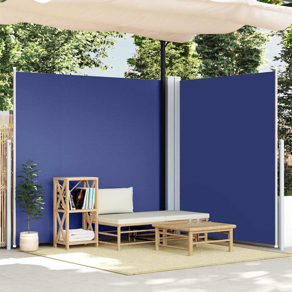 Tenda da Sole Laterale Retrattile Blu 220x600 cm - homemem39