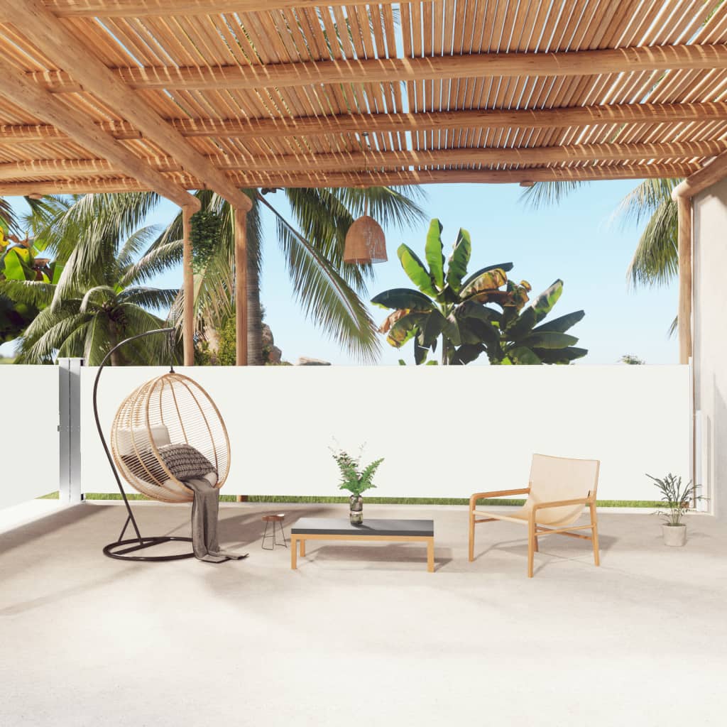 Tenda Laterale Retrattile Crema 140x1000 cm - homemem39