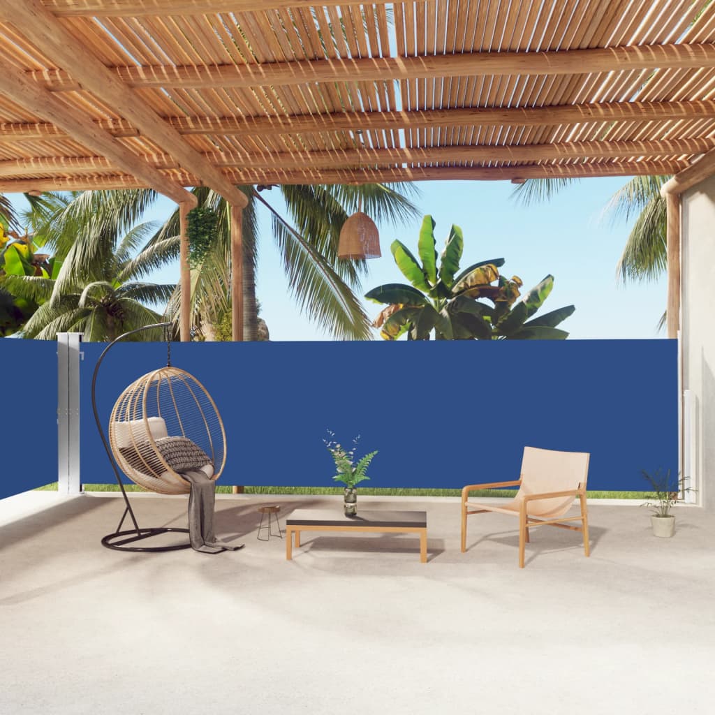 Tenda Laterale Retrattile Blu 160x1000 cm - homemem39