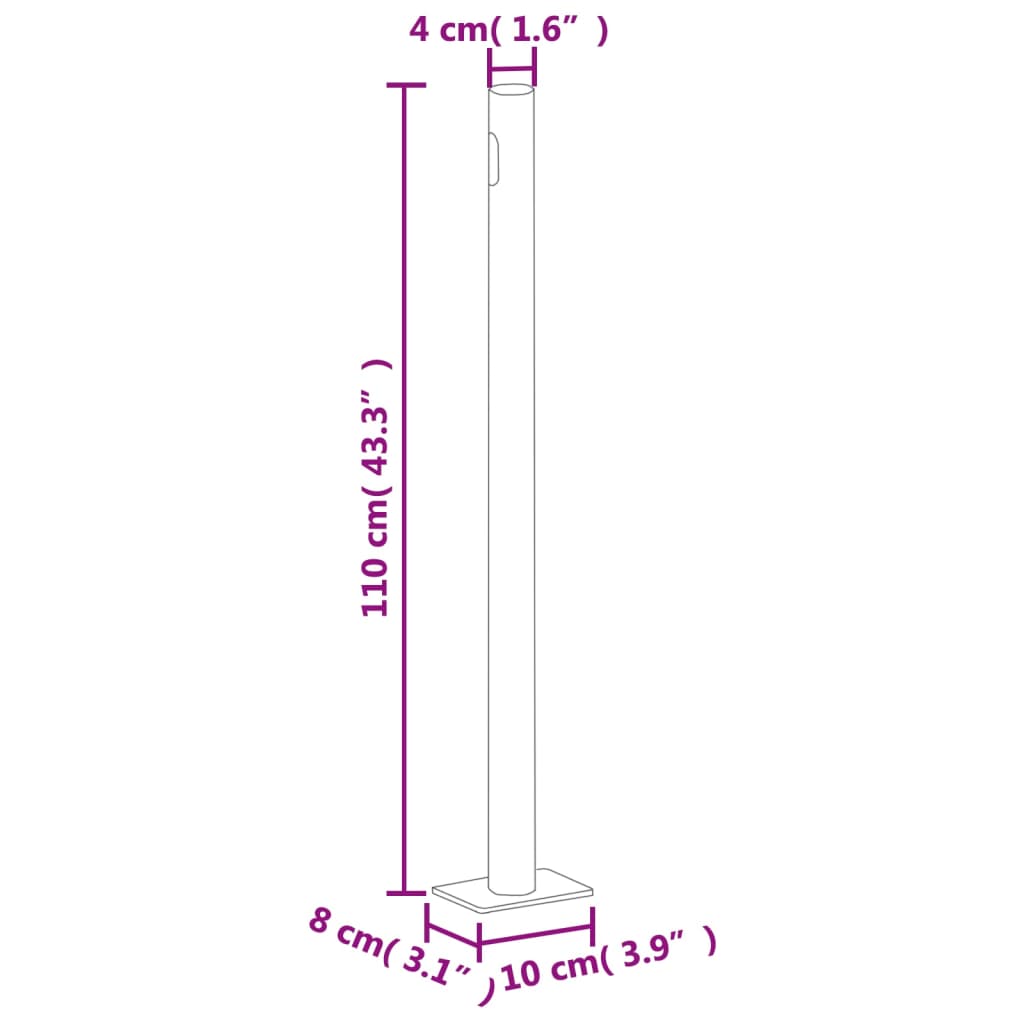 Tenda da Sole Laterale Retrattile Crema 180x1000 cm | homemem39