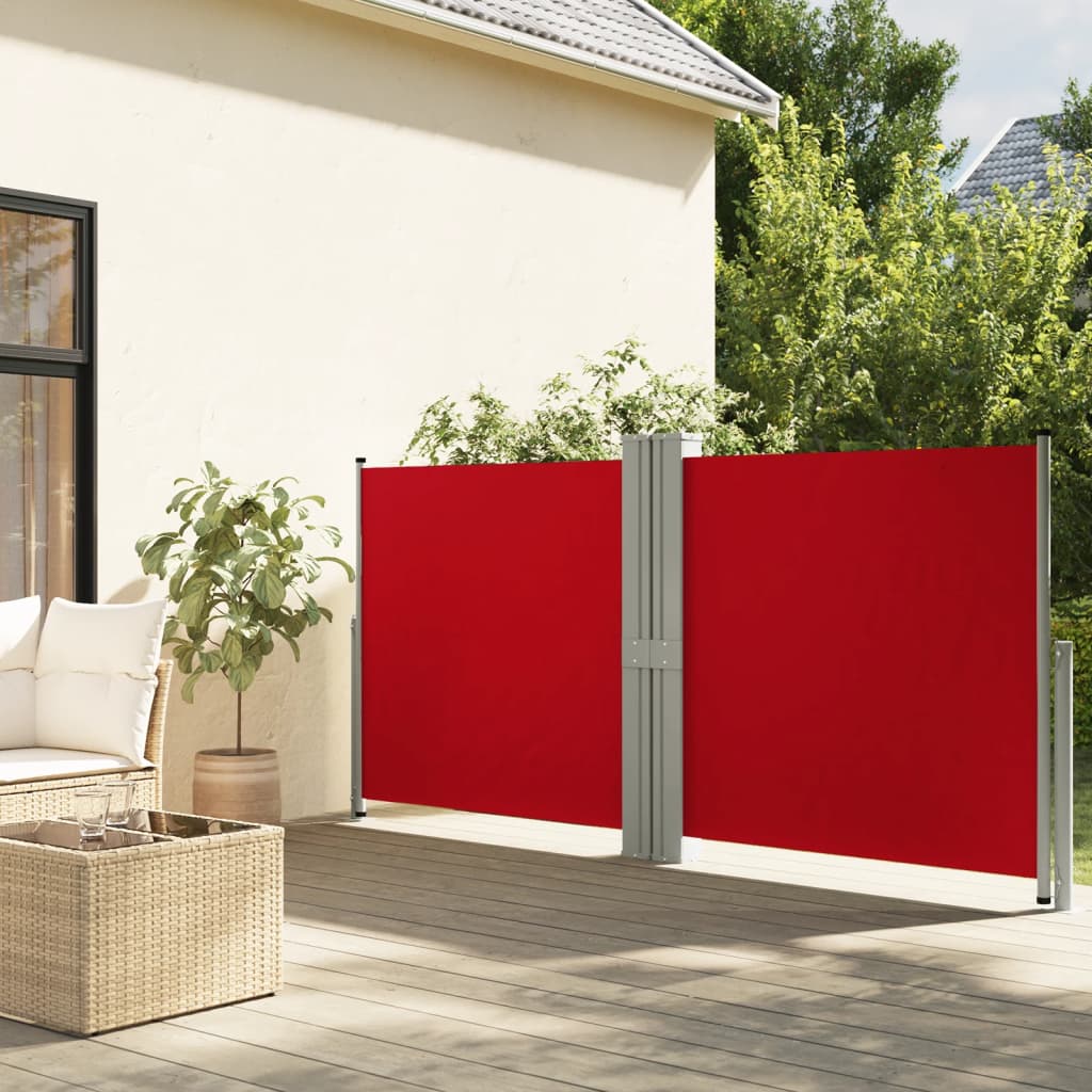 Tenda Laterale Retrattile Rossa 140x1200 cm - homemem39