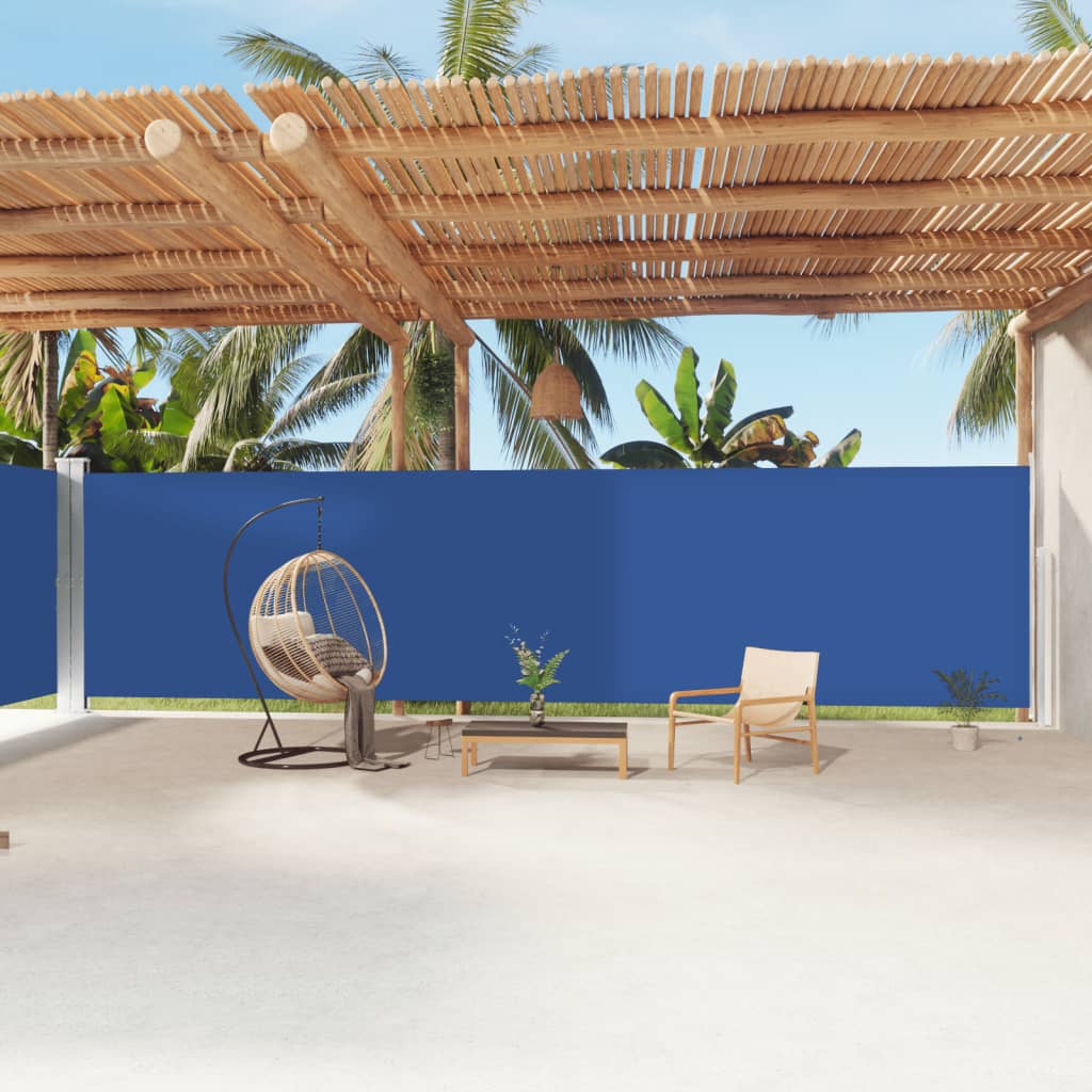 Tenda da Sole Laterale Retrattile Blu 200x1200 cm - homemem39