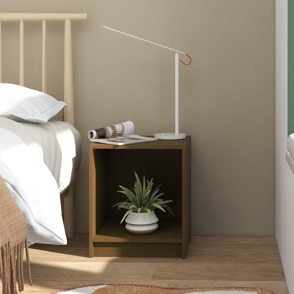 Comodini Marrone Ambra 2 pz 35,5x33,5x41,5 cm in Legno di Pino - homemem39