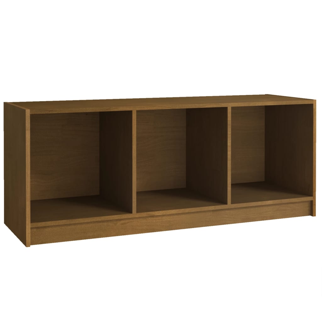 Mobile Porta TV Marrone Ambra 104x33x41 cm in Legno di Pino - homemem39