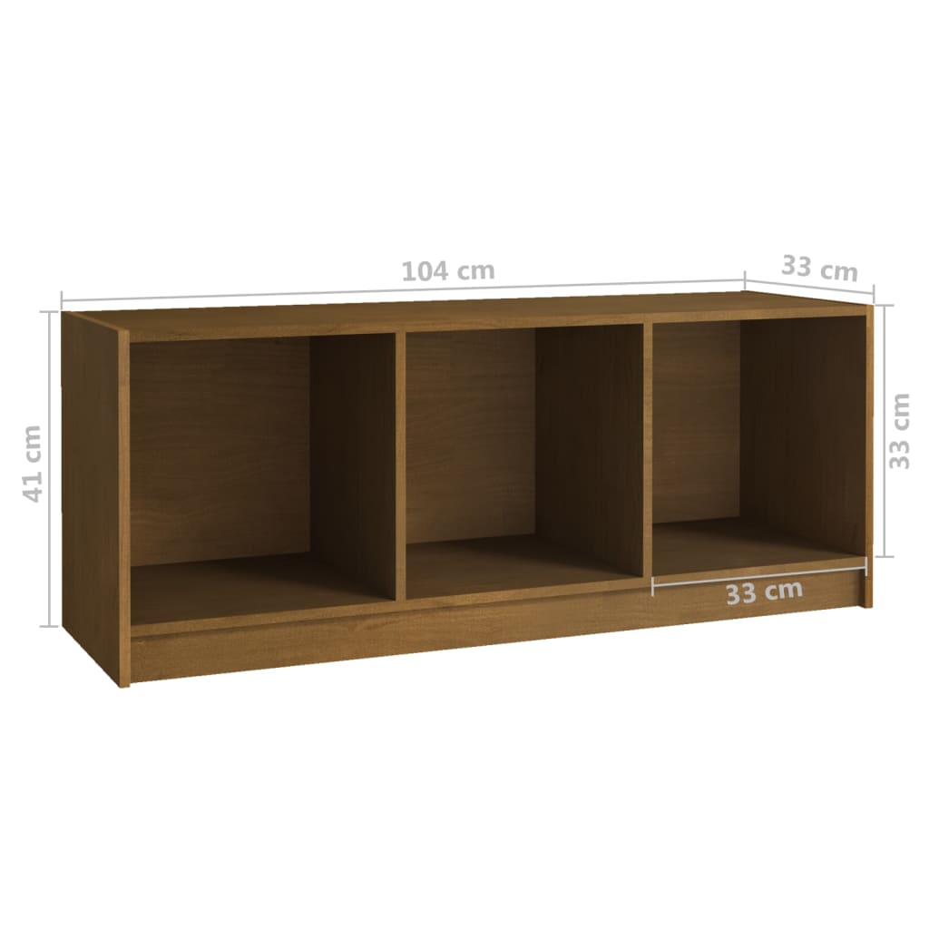 Mobile Porta TV Marrone Ambra 104x33x41 cm in Legno di Pino | homemem39
