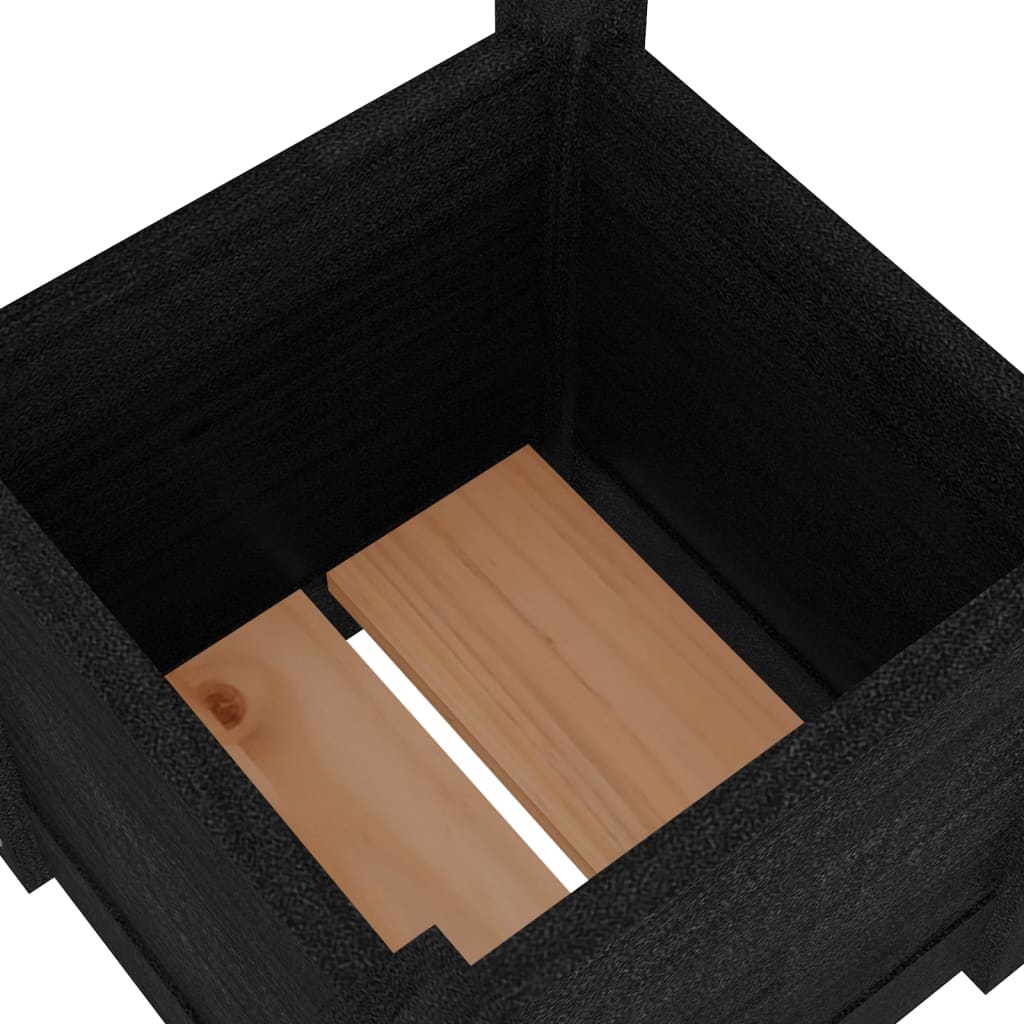 Fioriera da Giardino Nera 31x31x31 cm Legno Massello di Pino - homemem39