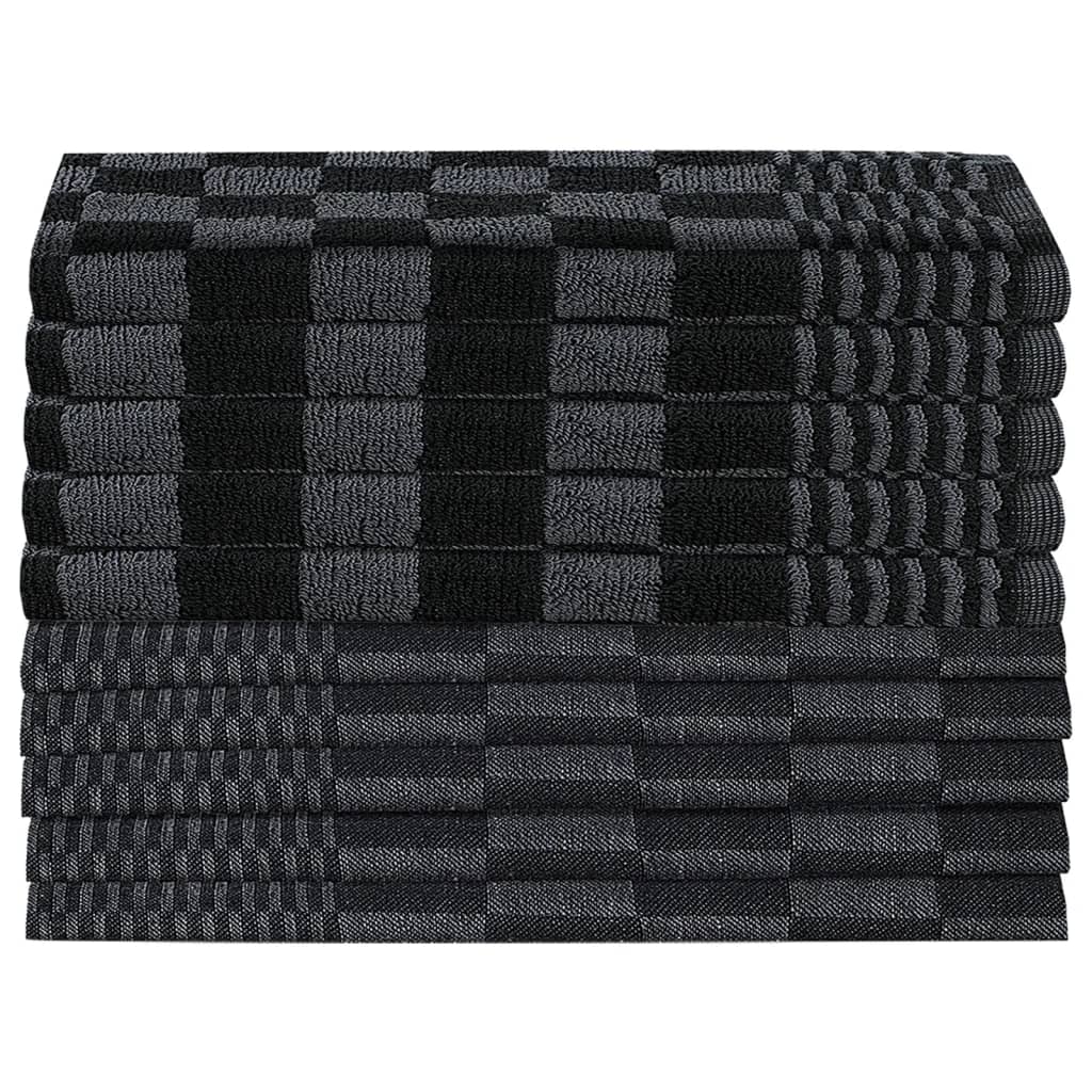 Set Strofinacci 10 pz in Cotone Nero e Grigio - homemem39