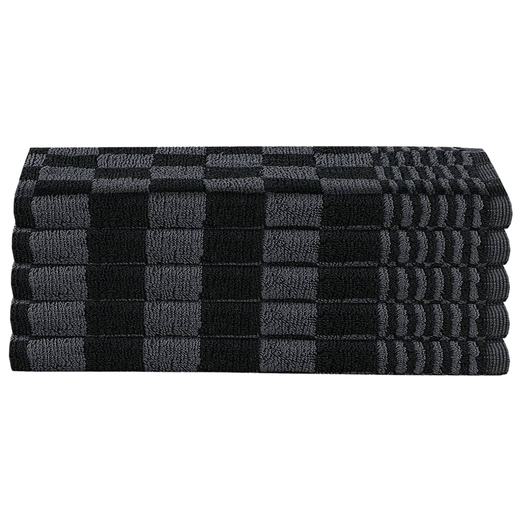 Set Strofinacci 10 pz in Cotone Nero e Grigio - homemem39