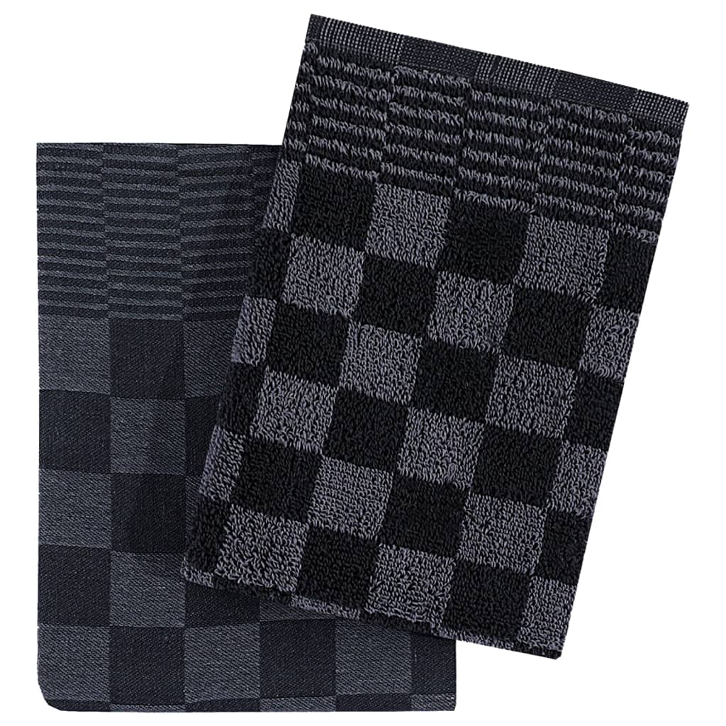 Set Strofinacci 10 pz in Cotone Nero e Grigio - homemem39